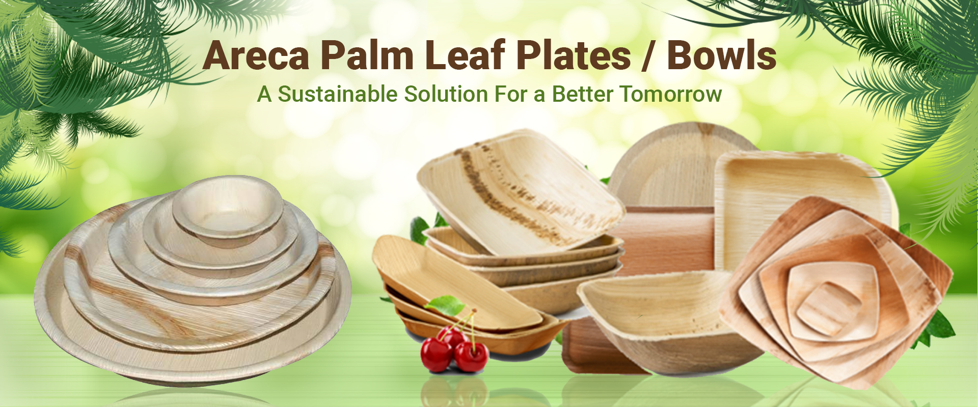 palm leaf tableware sustainable products